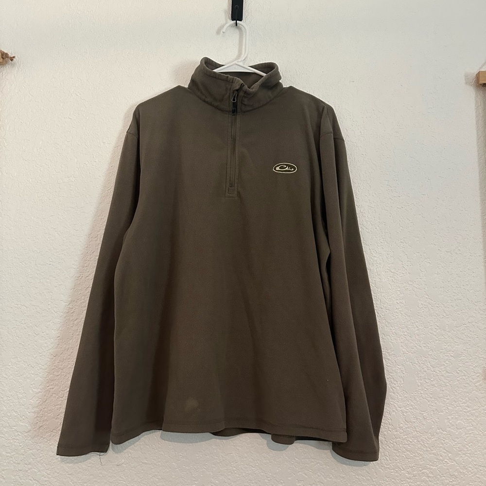 Drake Olive Quarter-Zip Pullover